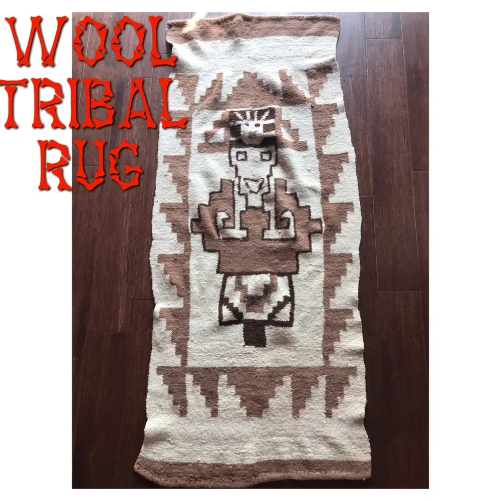 🗿SOFT WOOL TRIBAL RUG or WALLHANGING